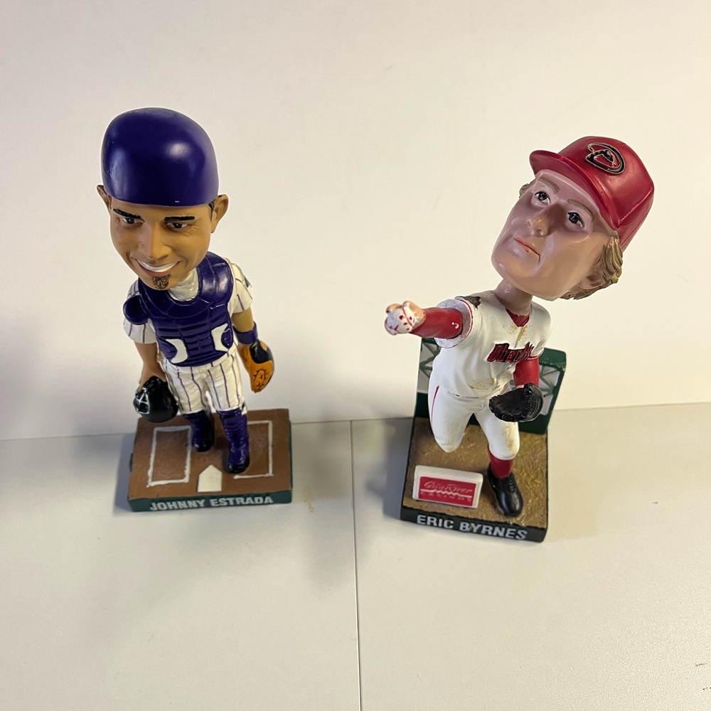 Baseball Player Bobblehead Set - Purple and Red